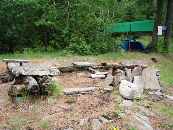 Lac La Croix site 15 tent setup