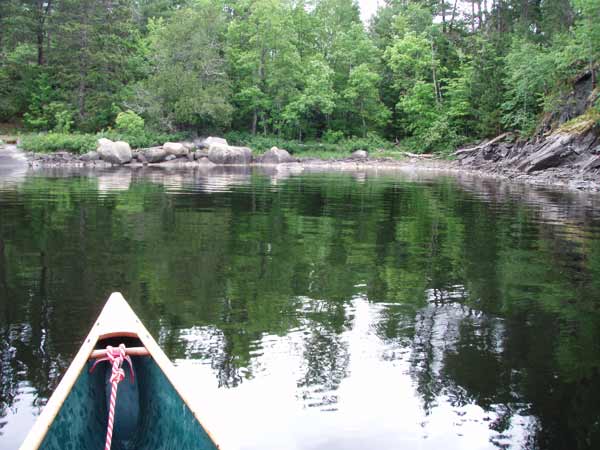 Snow Bay 40-rod portage approach