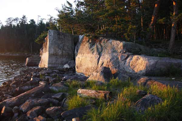 Sunset on the rocks