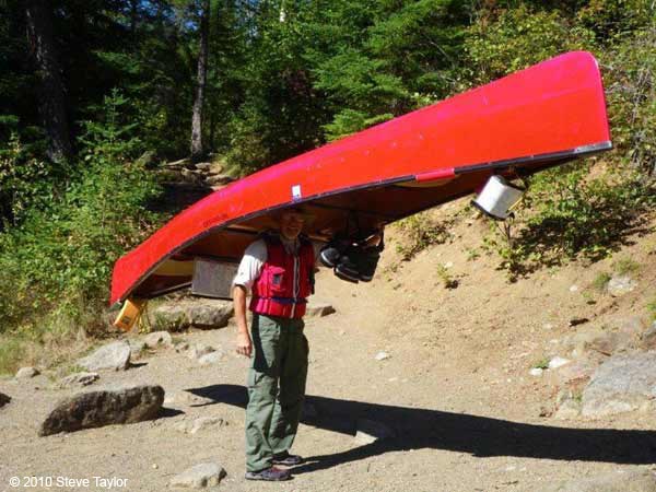 Dave starting portage to Hudson Lake