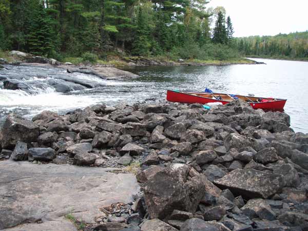 Kawishiwi River 5 rod portage landing